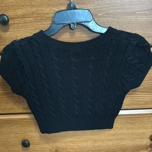 SHEIN Black Short Sleeve Crop Top